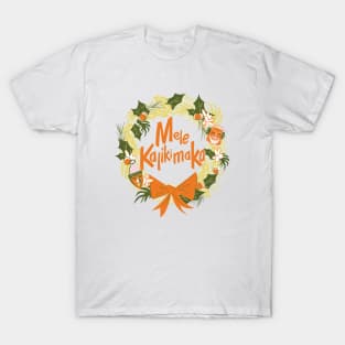 Mele Kalikimaka Wreath by Cathy Clark-Ramirez T-Shirt